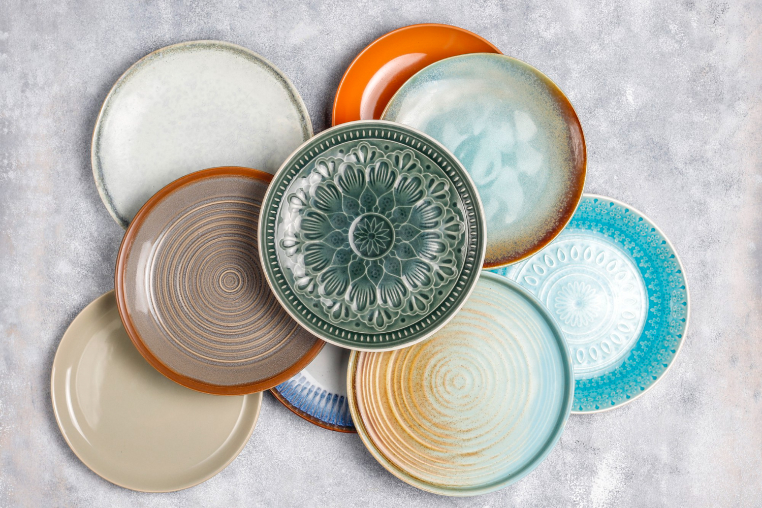 different-ceramic-empty-plates-bowls